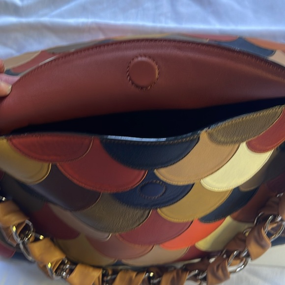 EUC Chloe Leather Scalloped Patchwork Juana Bag. Rare, HTF with unique strap - Picture 14 of 16